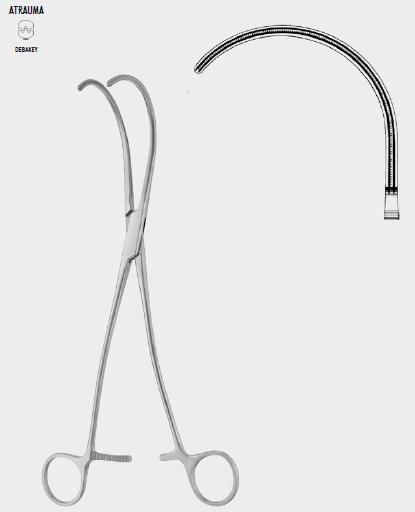 Атравматичні щипці ДЕБЕЙКІ (DEBAKEY), зубчастий, 25 см (cm). Бренд: Zepf (Зепф).